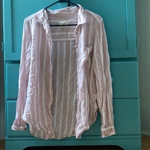 American eagle striped button down shirt